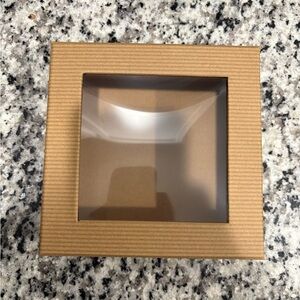 1ct Brown Cardboard Box with Clear Lid